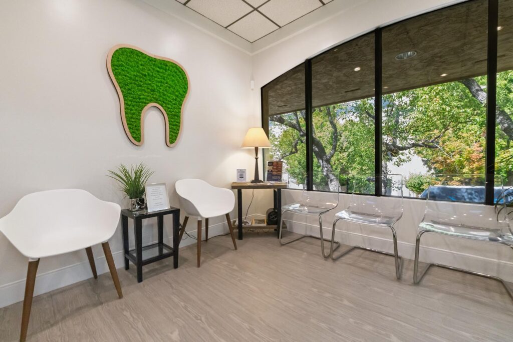 Patient waiting area at DNA Dental Studio in Glendale